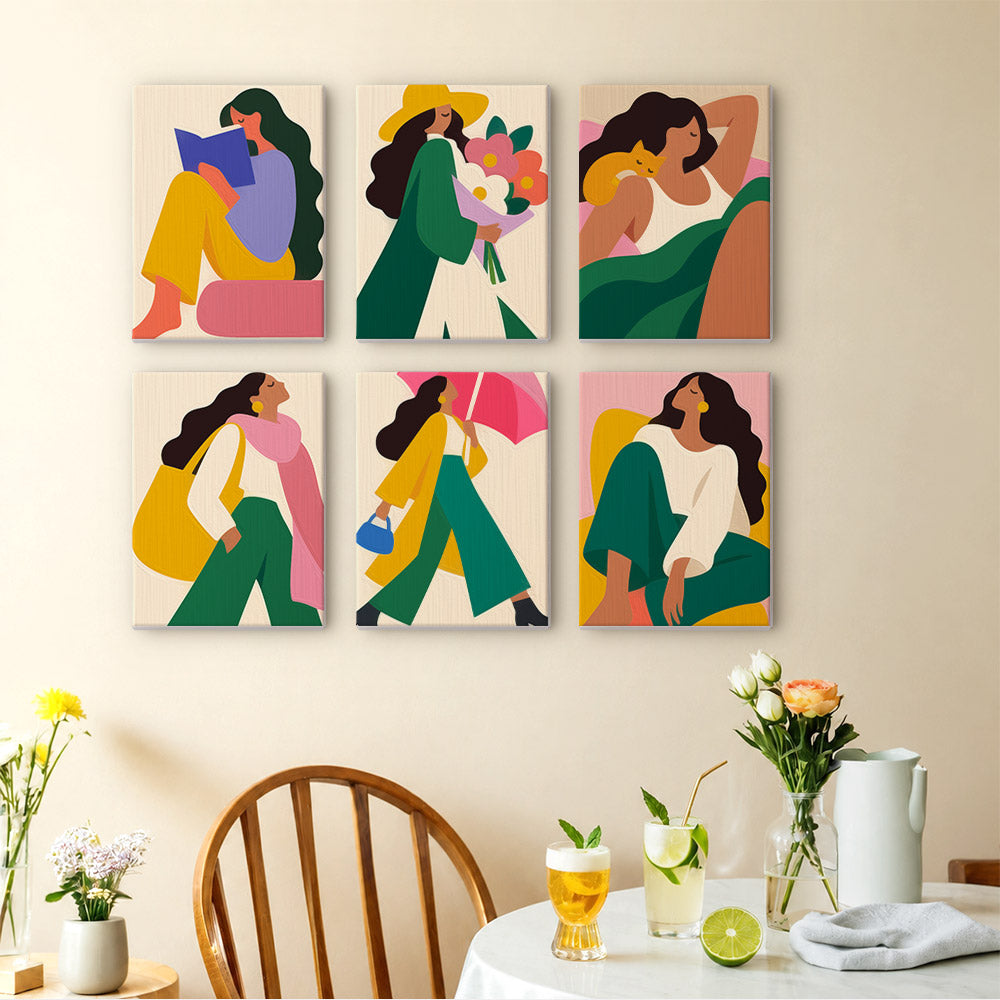 Umbrella Walks and Bouquet Days mini paint by numbers – image 14