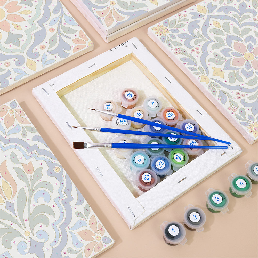 Mediterranean Tile Patterns mini paint by numbers – image 2