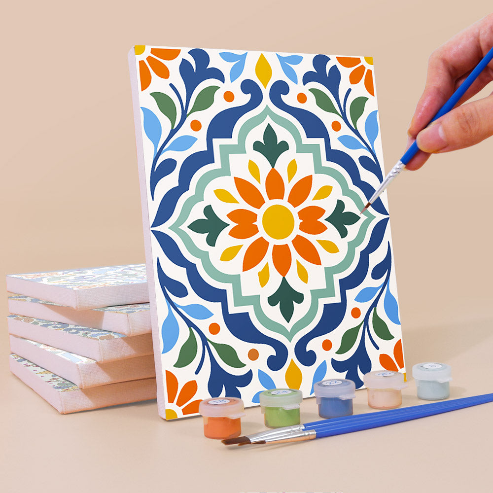 Mediterranean Tile Patterns mini paint by numbers – image 3