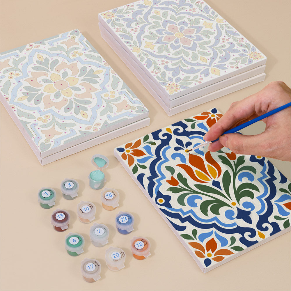 Mediterranean Tile Patterns mini paint by numbers – image 4