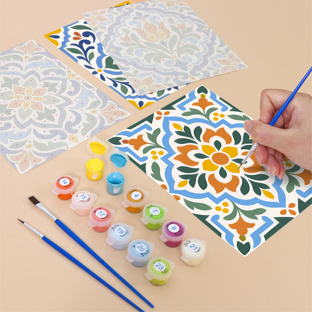 Mediterranean Tile Patterns mini paint by numbers – image 12