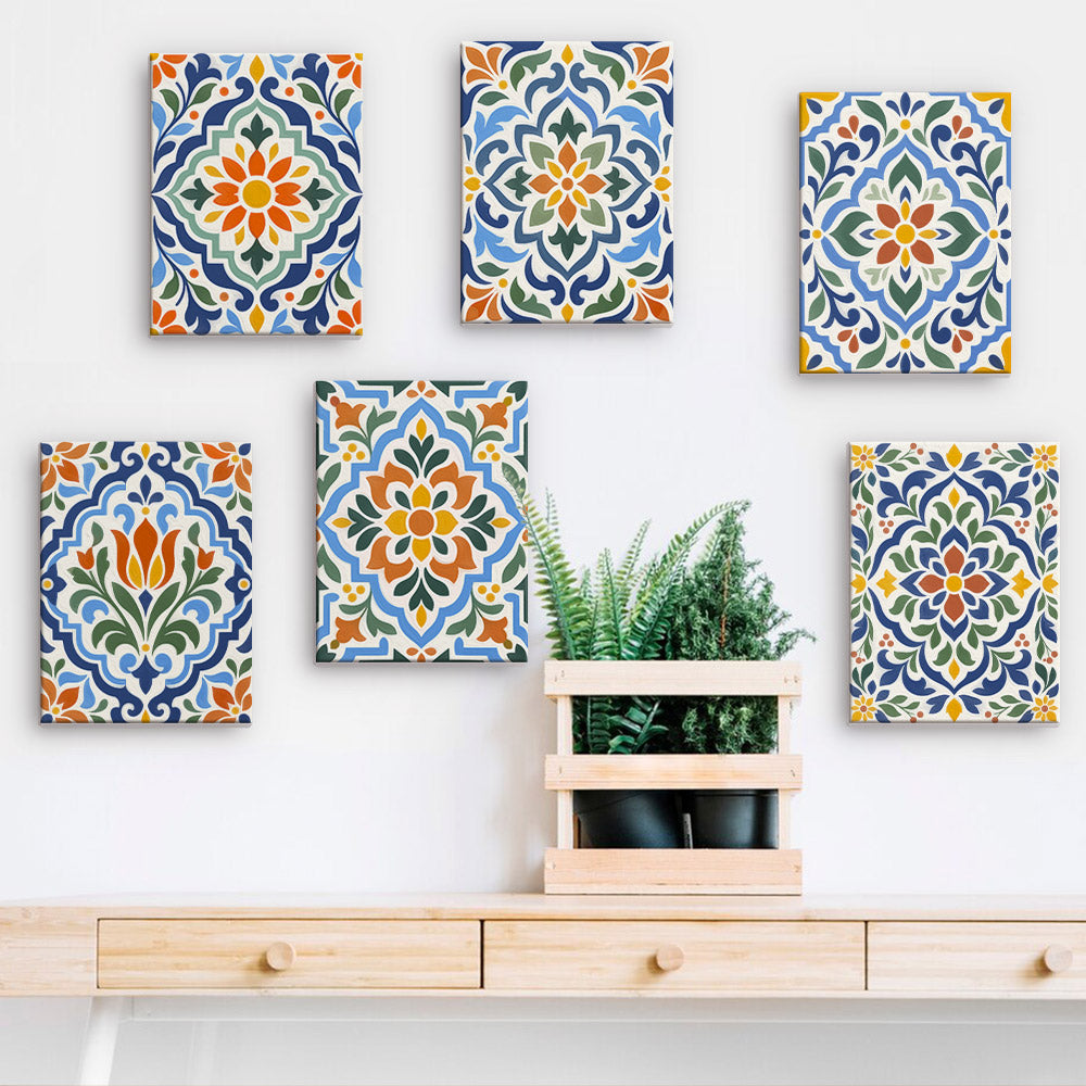 Mediterranean Tile Patterns mini paint by numbers – image 15