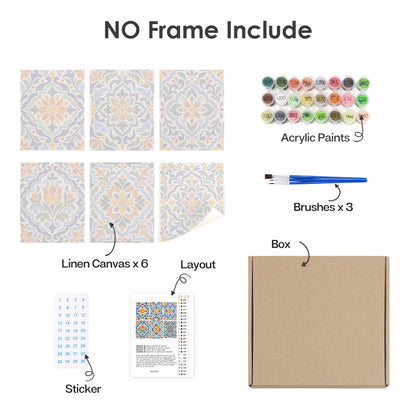 Mediterranean Tile Patterns mini paint by numbers – image 19