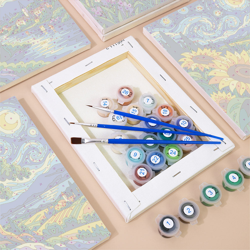 Starry Night Landscapes mini paint by numbers – image 2