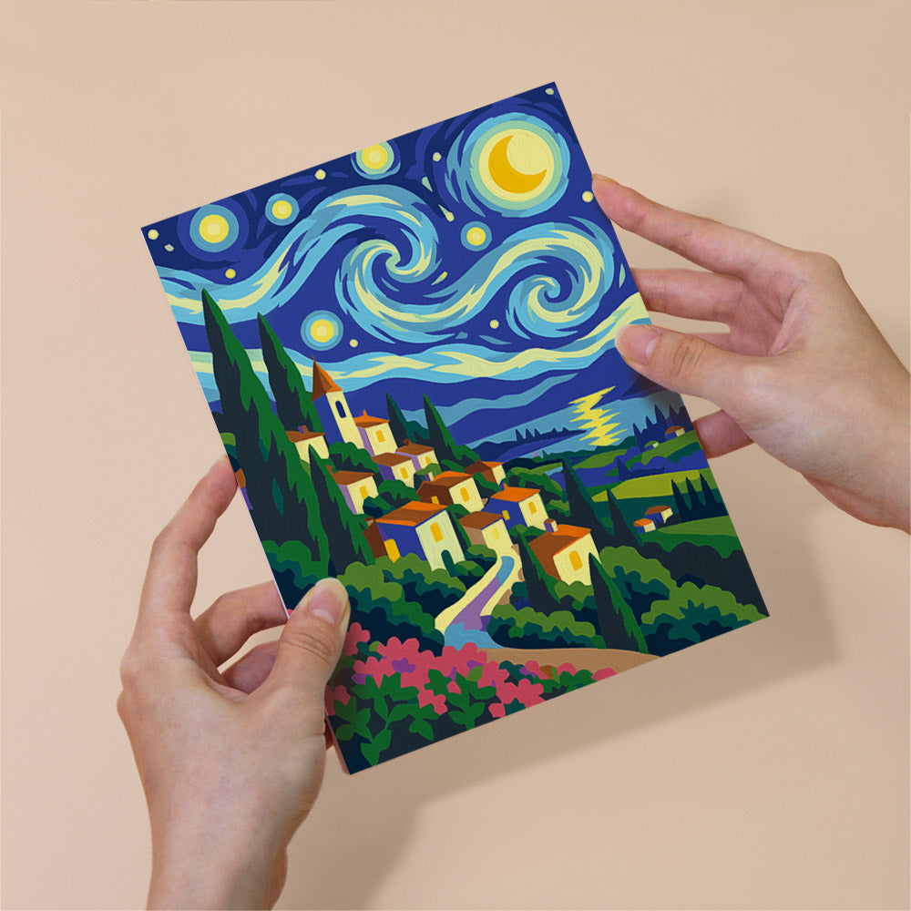 Starry Night Landscapes mini paint by numbers – image 6