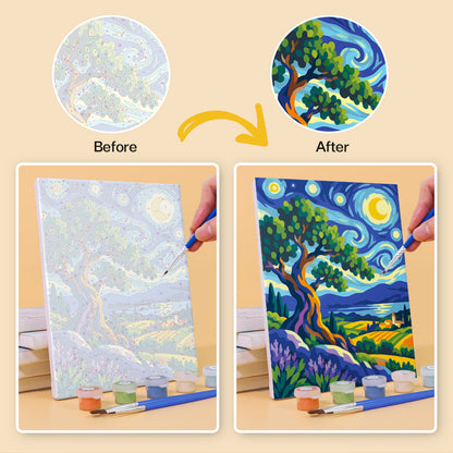 Starry Night Landscapes mini paint by numbers – image 10