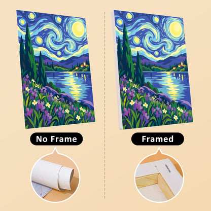 Starry Night Landscapes mini paint by numbers – image 13