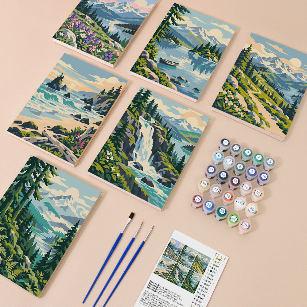 Alpine Wilderness mini paint by numbers – image 1
