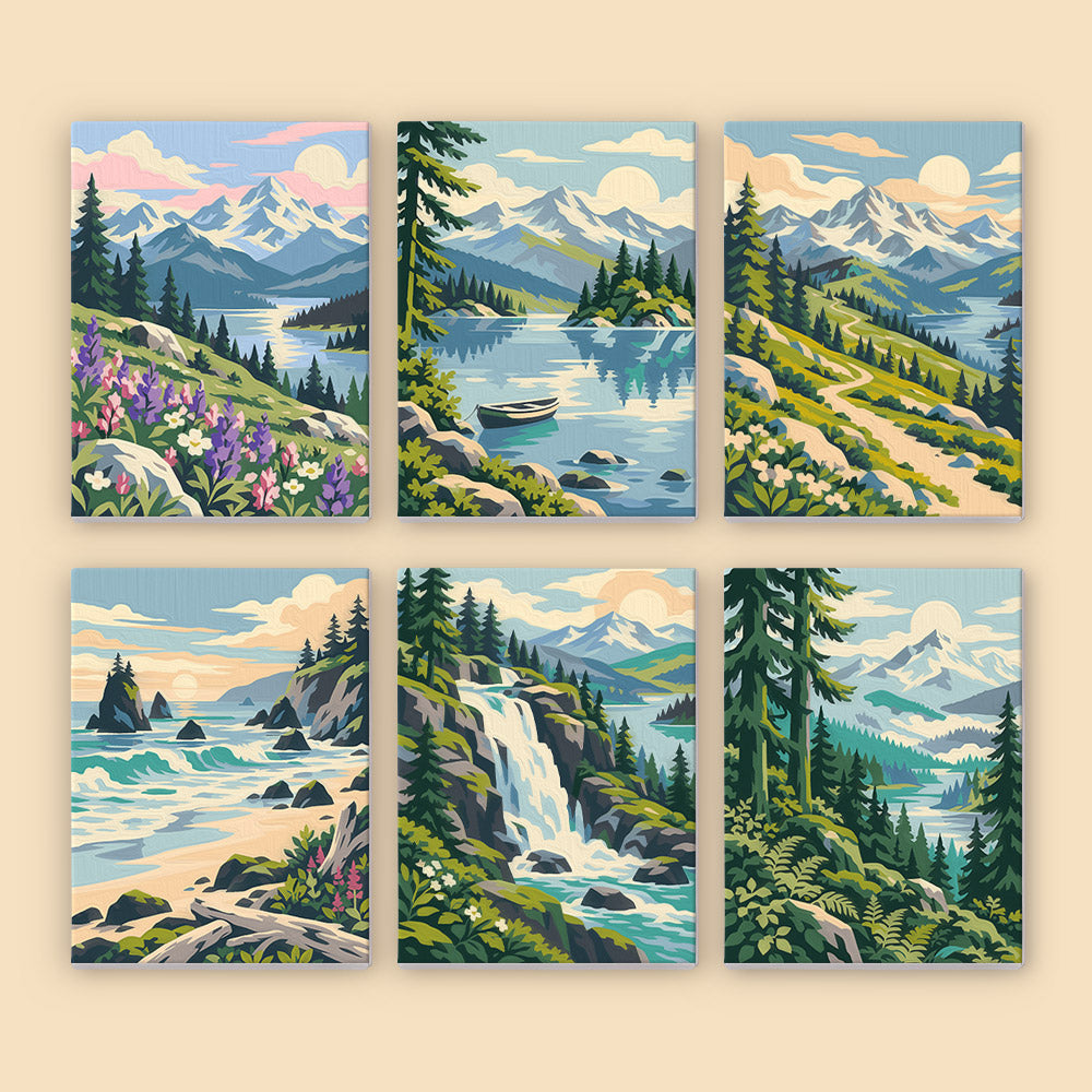 Alpine Wilderness mini paint by numbers – image 8