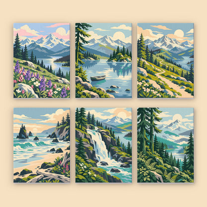 Alpine Wilderness mini paint by numbers – image 8