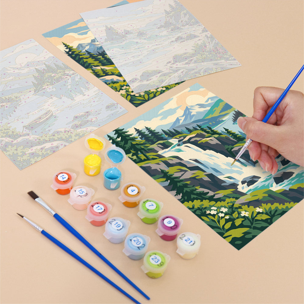 Alpine Wilderness mini paint by numbers – image 12