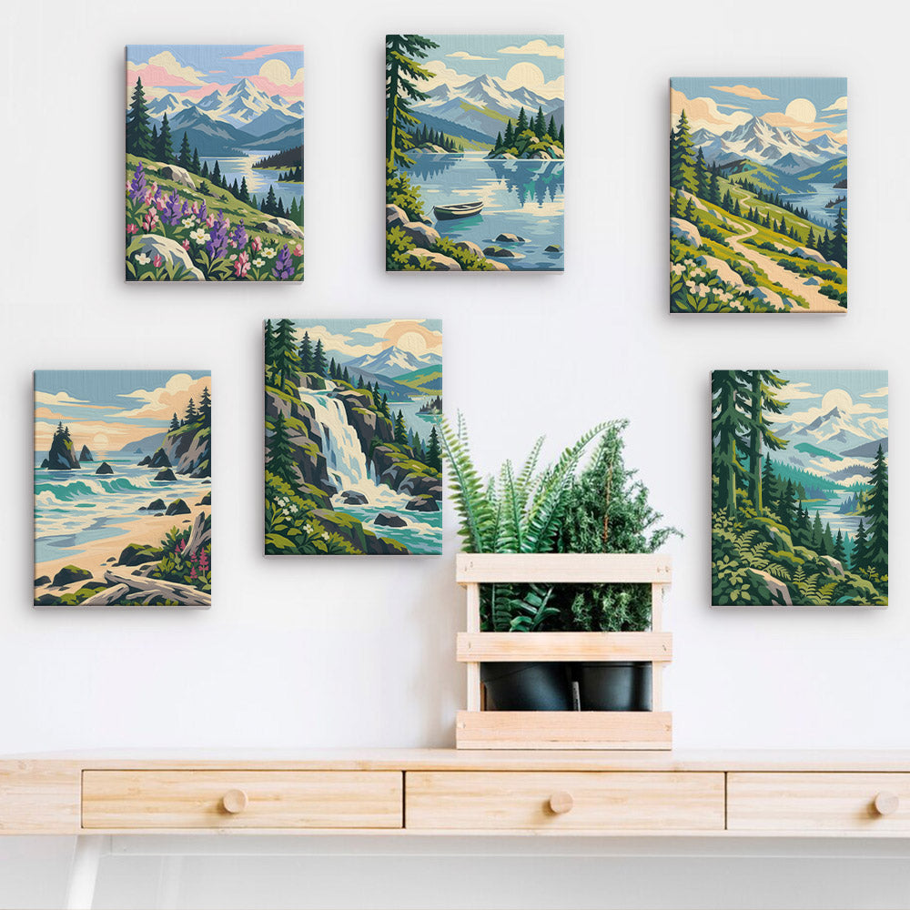 Alpine Wilderness mini paint by numbers – image 15