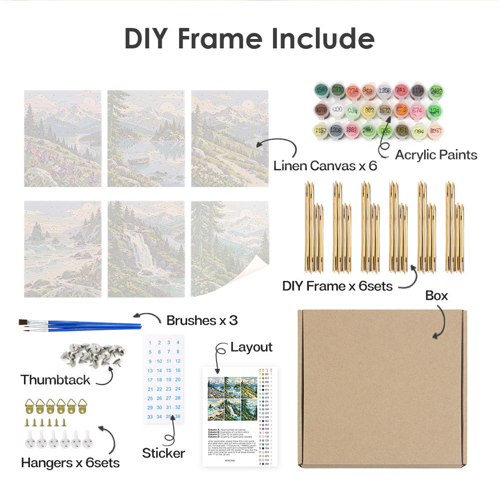 Alpine Wilderness mini paint by numbers – image 18