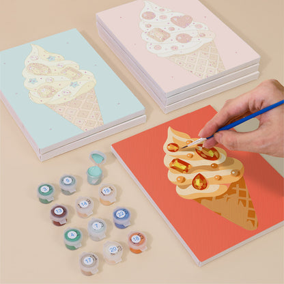 Gem-Studded Soft Serve Cones mini paint by numbers – image 4