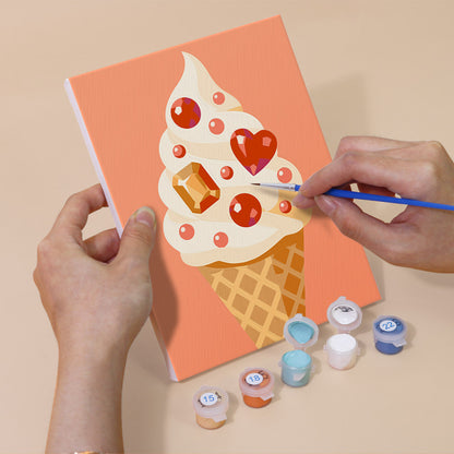 Gem-Studded Soft Serve Cones mini paint by numbers – image 5