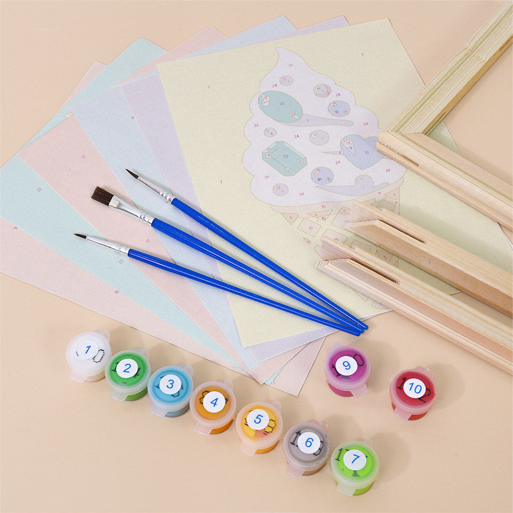 Gem-Studded Soft Serve Cones mini paint by numbers – image 11