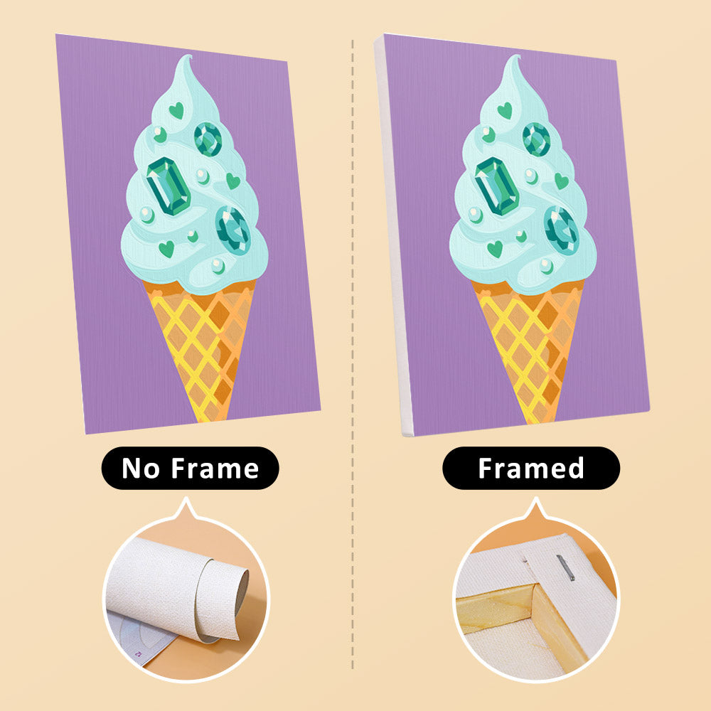 Gem-Studded Soft Serve Cones mini paint by numbers – image 13
