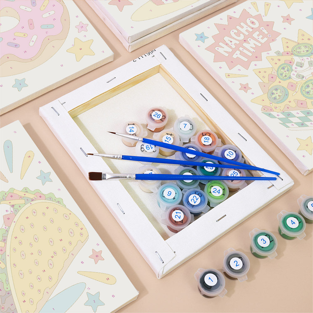 Playful Snack Posters mini paint by numbers – image 2