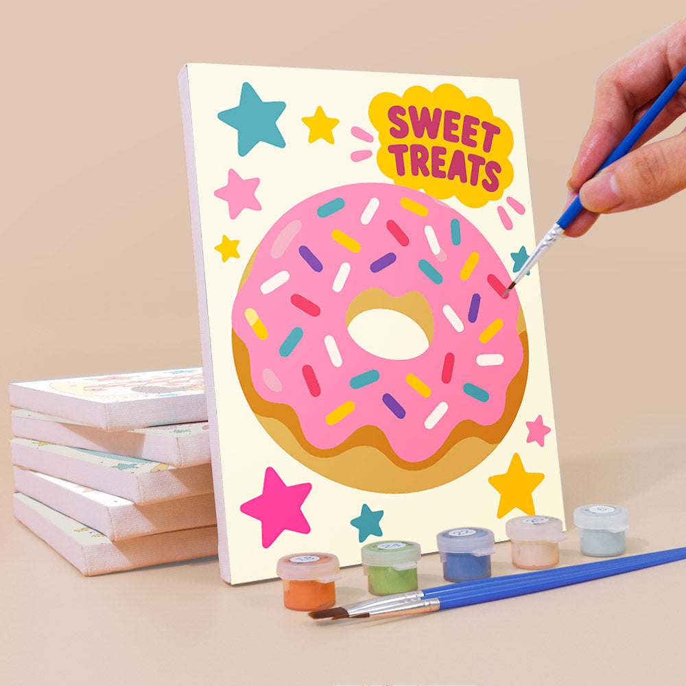 Playful Snack Posters mini paint by numbers – image 3