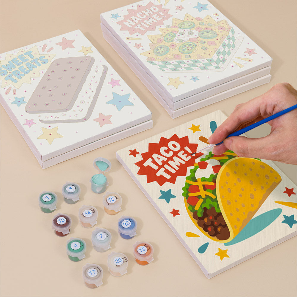 Playful Snack Posters mini paint by numbers – image 4