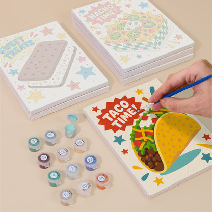 Playful Snack Posters mini paint by numbers – image 4