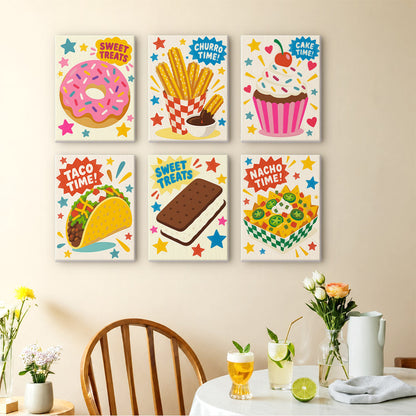 Playful Snack Posters mini paint by numbers – image 14