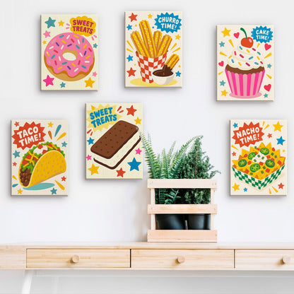 Playful Snack Posters mini paint by numbers – image 15