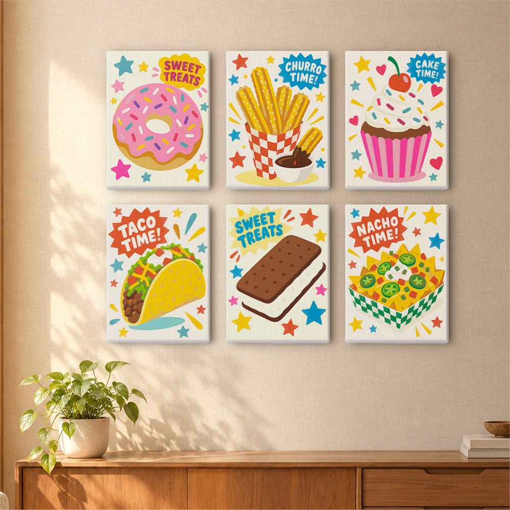 Playful Snack Posters mini paint by numbers – image 16