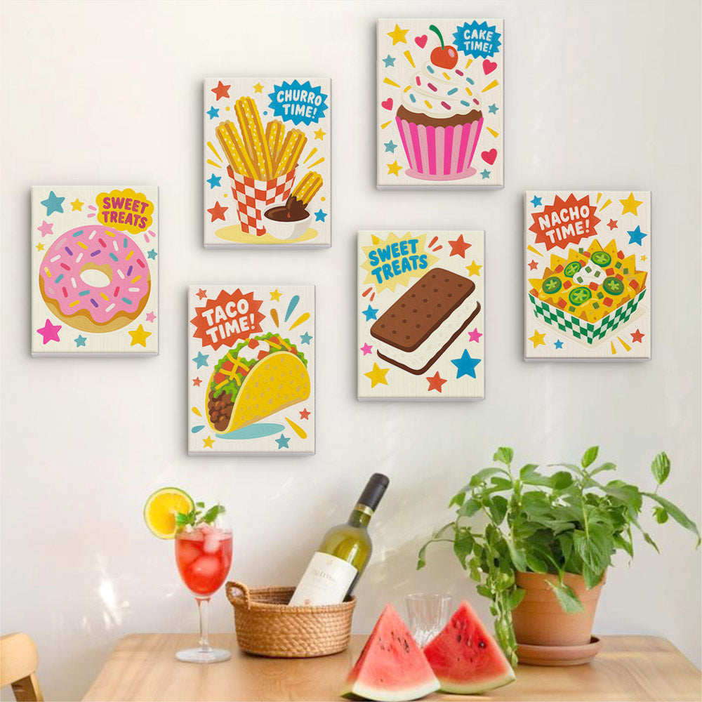 Playful Snack Posters mini paint by numbers – image 17