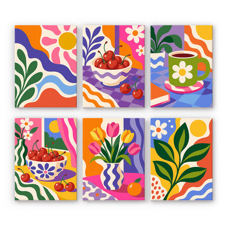 Vibrant Retro Still Lifes mini paint by numbers – image 7