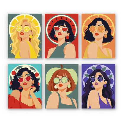 Fruity Sunglasses Portraits mini paint by numbers – image 7