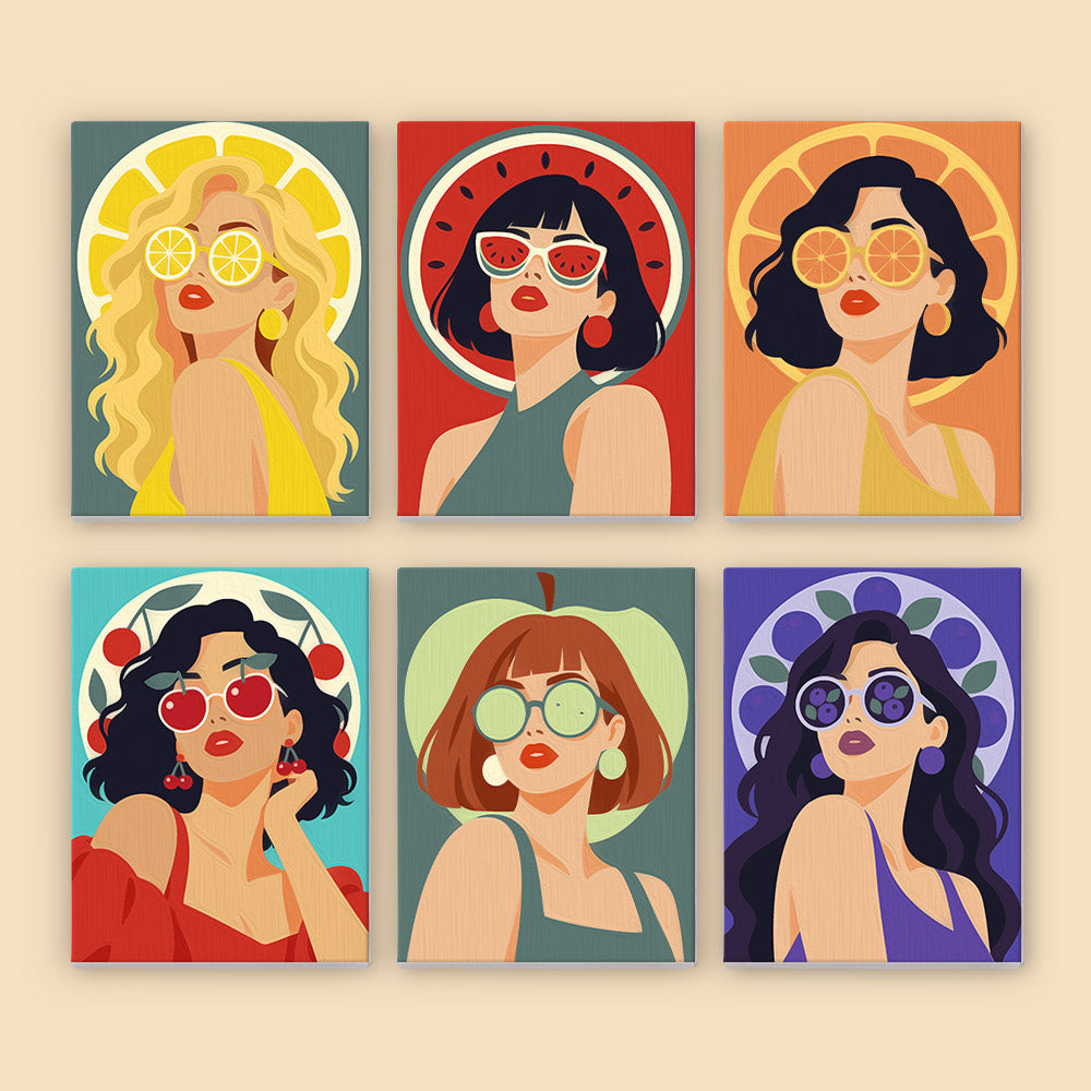 Fruity Sunglasses Portraits mini paint by numbers – image 8