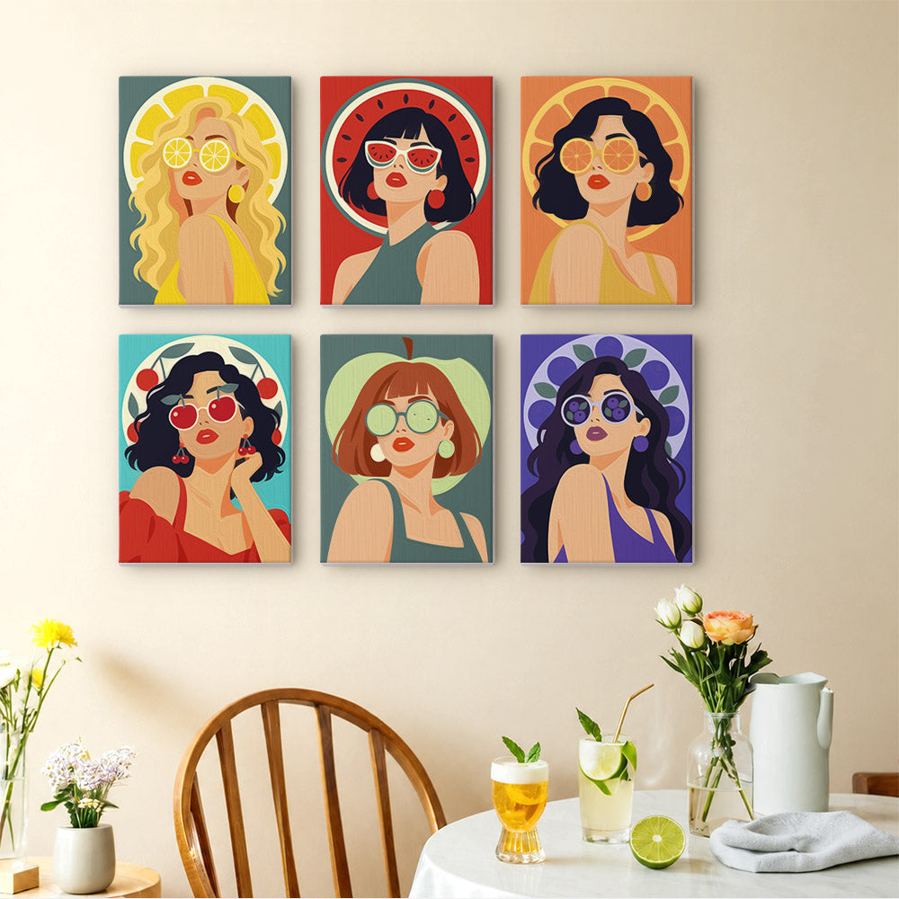 Fruity Sunglasses Portraits mini paint by numbers – image 14