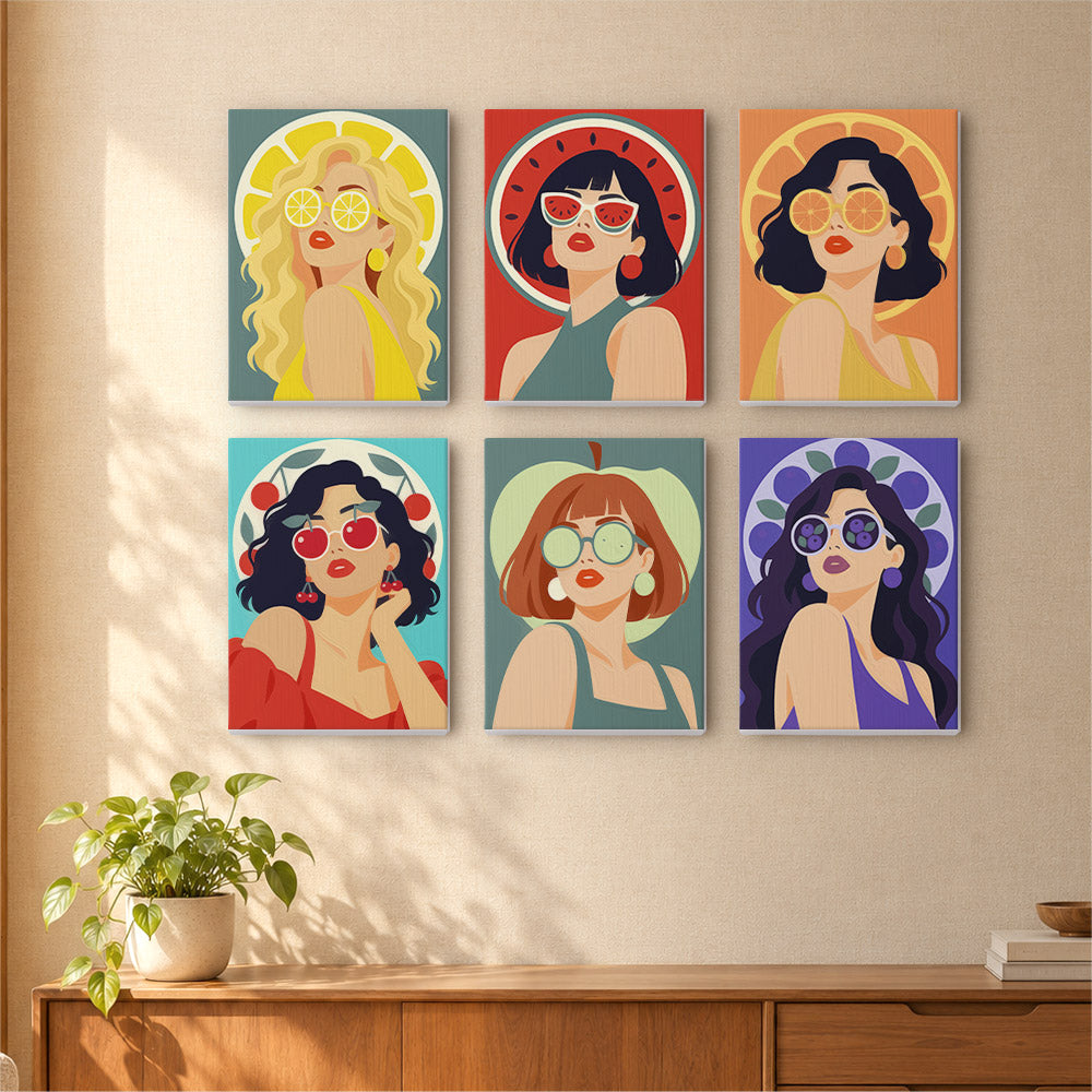Fruity Sunglasses Portraits mini paint by numbers – image 16