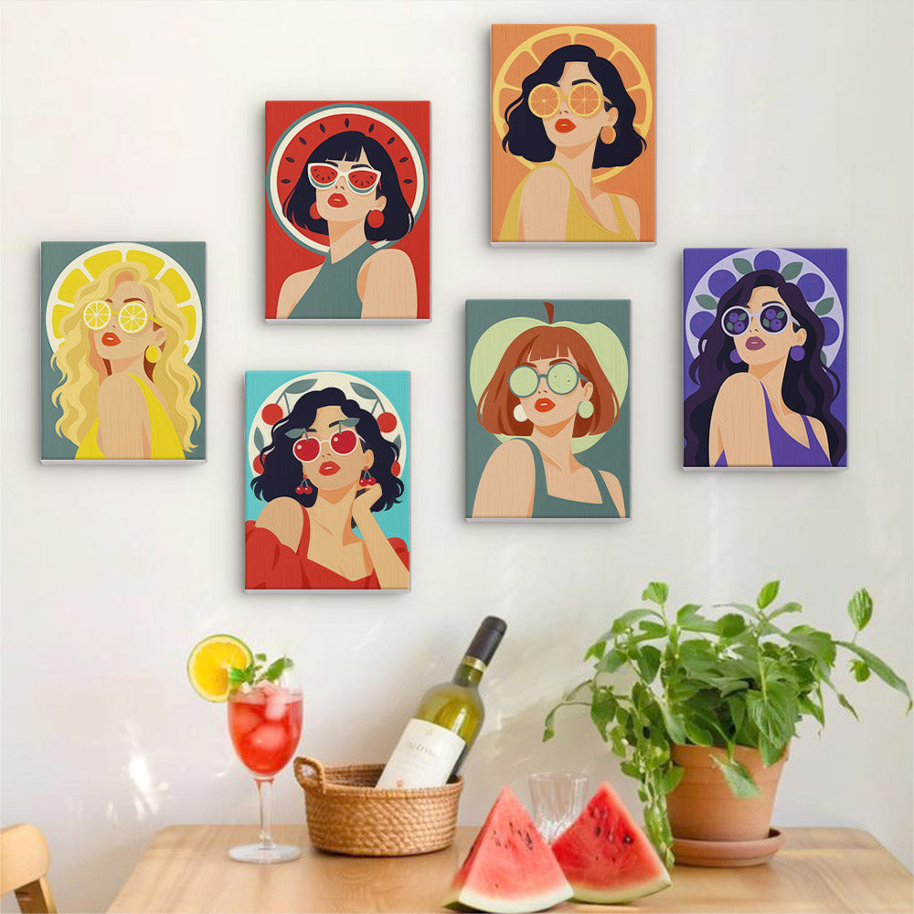Fruity Sunglasses Portraits mini paint by numbers – image 17
