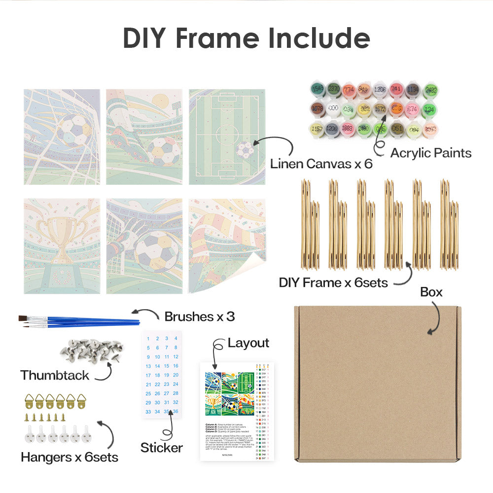 Soccer Celebration mini paint by numbers – image 18