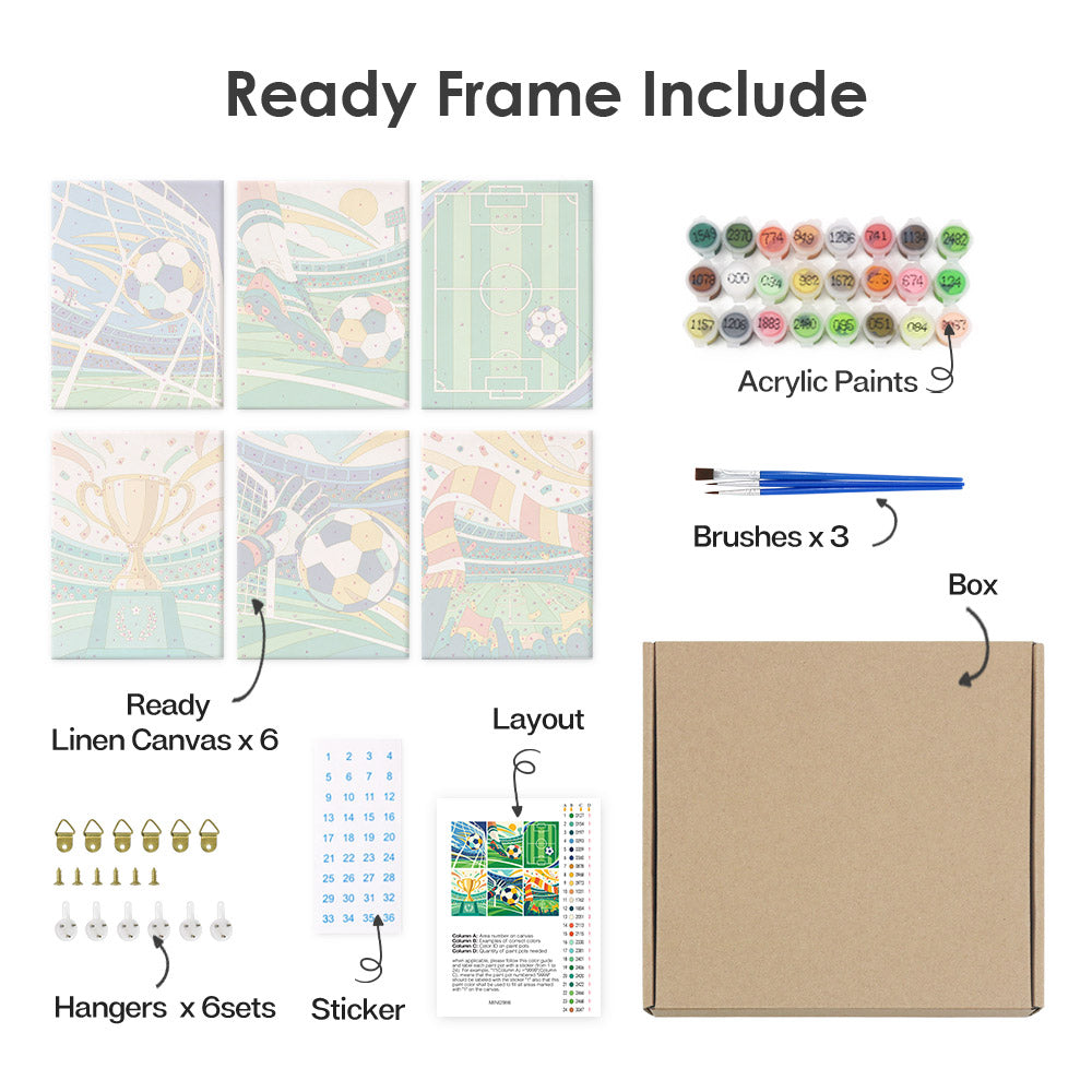Soccer Celebration mini paint by numbers – image 20