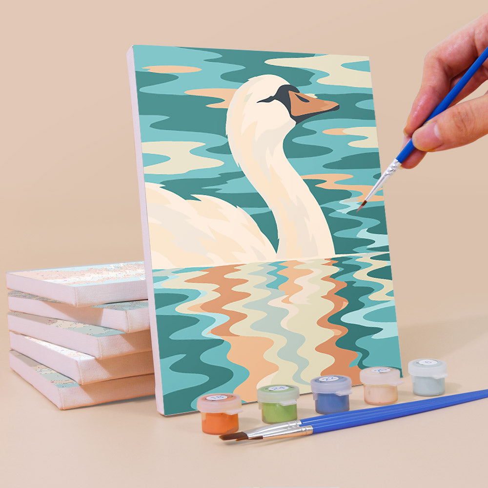 Serene Animal Reflections mini paint by numbers – image 3