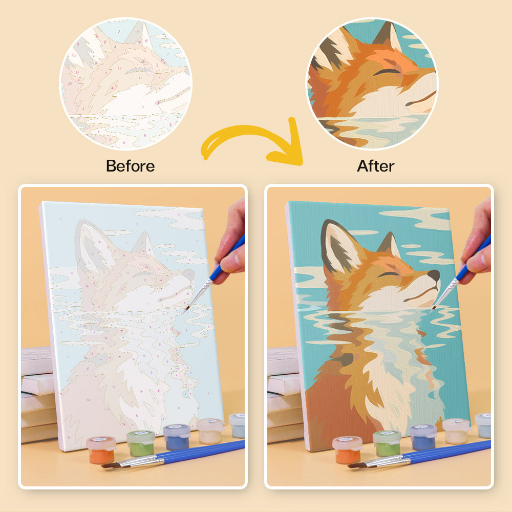 Serene Animal Reflections mini paint by numbers – image 10