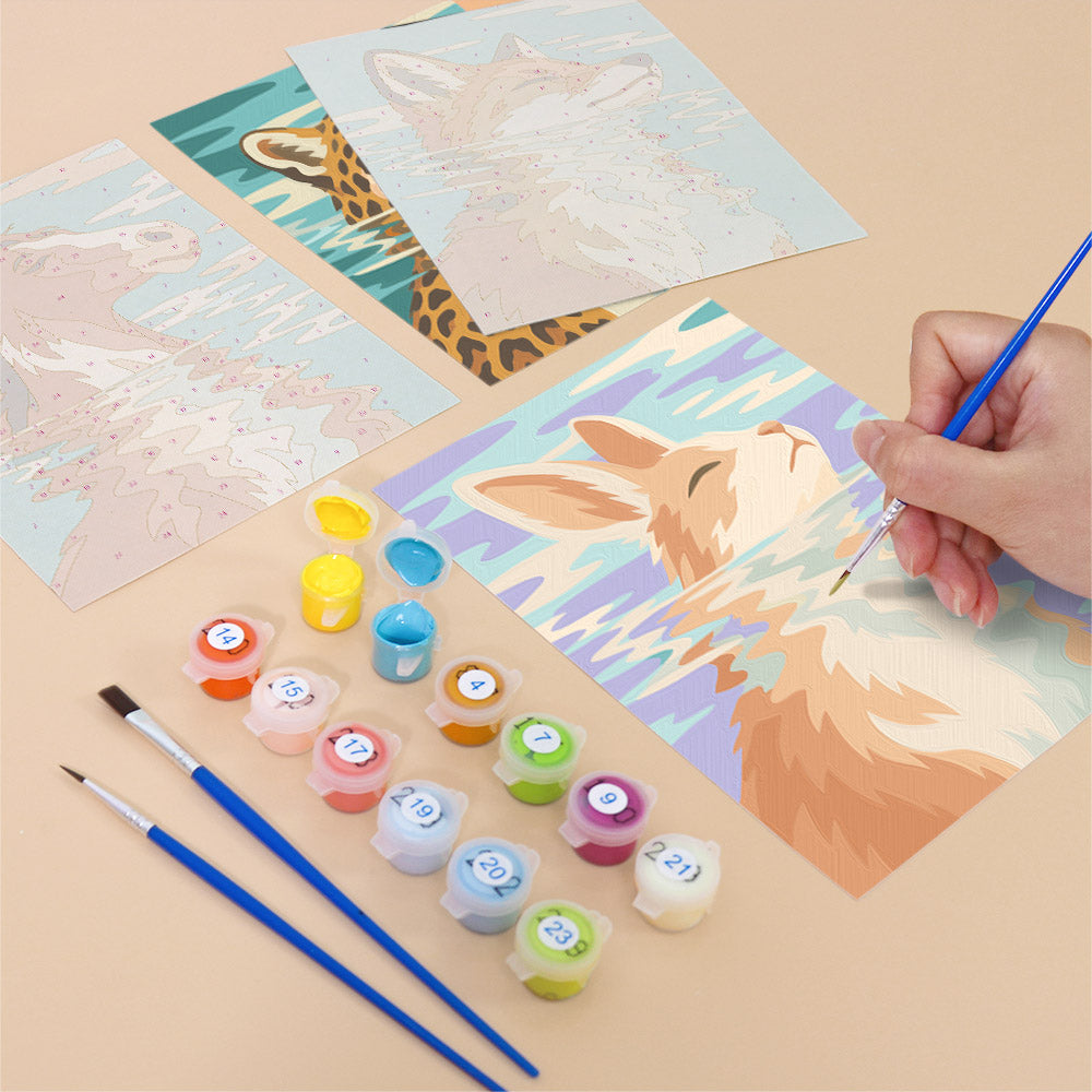 Serene Animal Reflections mini paint by numbers – image 12