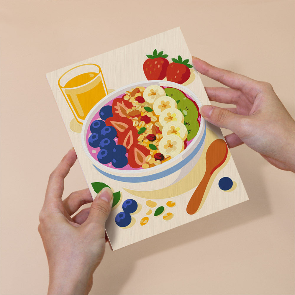 Cheerful Breakfast Plates mini paint by numbers – image 6