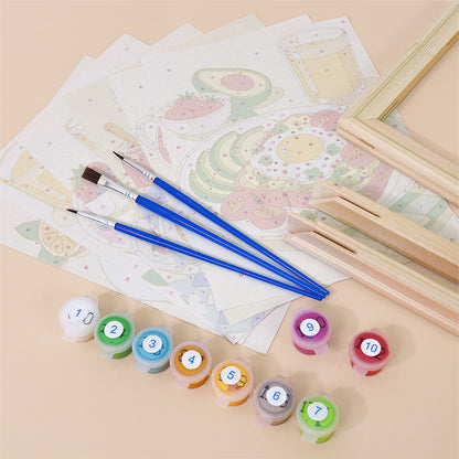 Cheerful Breakfast Plates mini paint by numbers – image 11