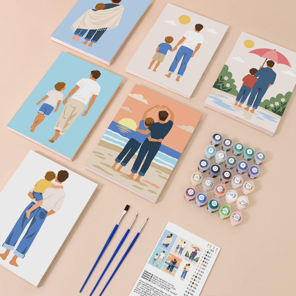 Fathers and Sons mini paint by numbers – image 1
