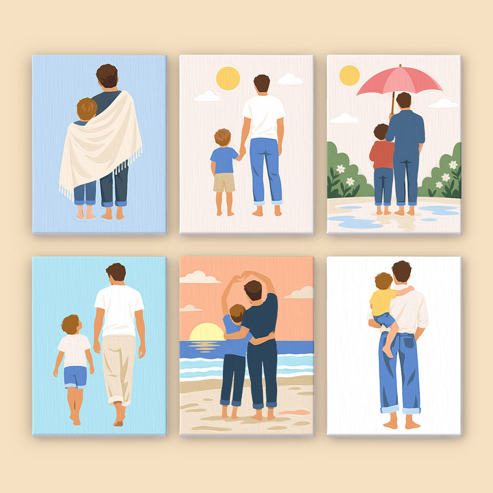 Fathers and Sons mini paint by numbers – image 8