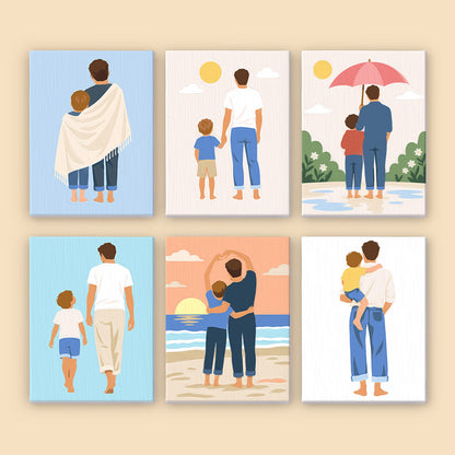 Fathers and Sons mini paint by numbers – image 8