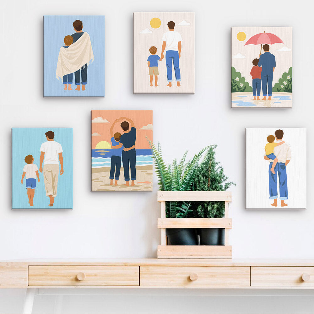 Fathers and Sons mini paint by numbers – image 15