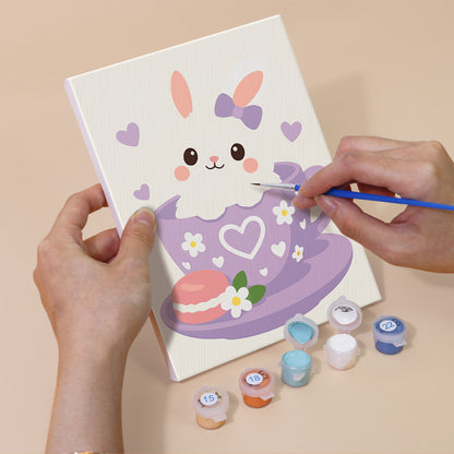 Cute Teacup Animals mini paint by numbers – image 5