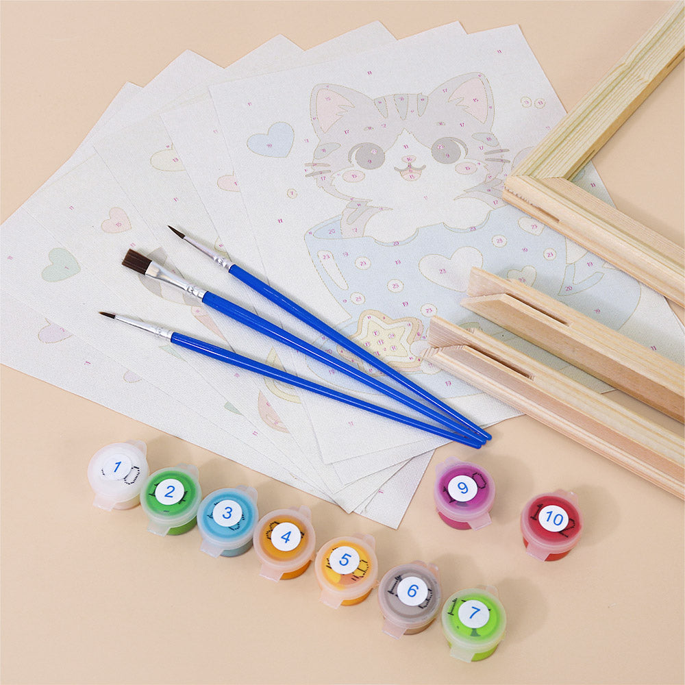 Cute Teacup Animals mini paint by numbers – image 11