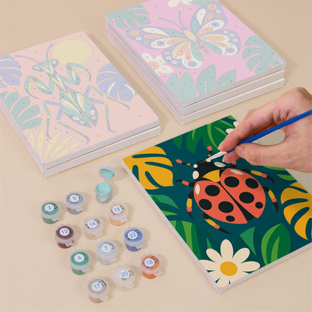 Vivid Tropical Insects mini paint by numbers – image 4