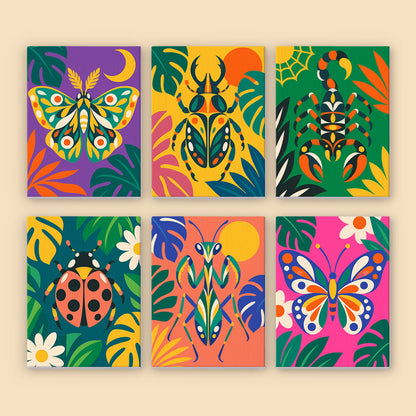 Vivid Tropical Insects mini paint by numbers – image 8